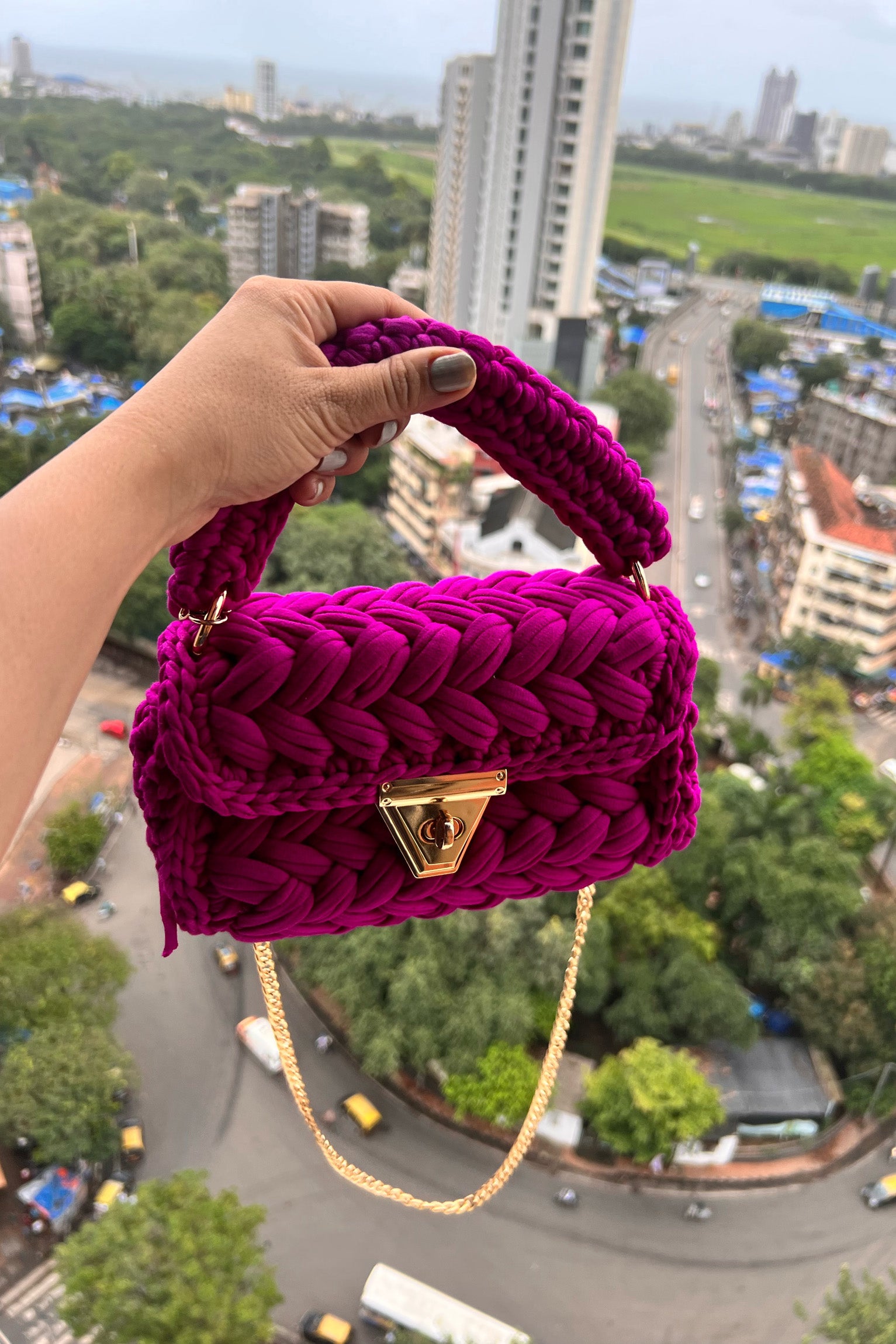 Magenta handbag online