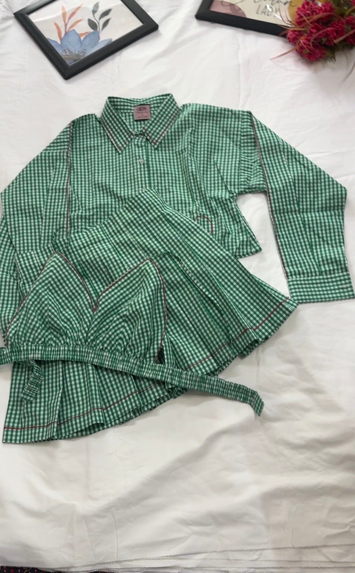 Gingham craze 3 pc set